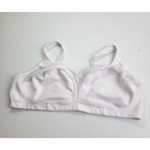 Instant Shaping by Plusform Wire Free Bra White Floral Lace Full Figure Size 44D